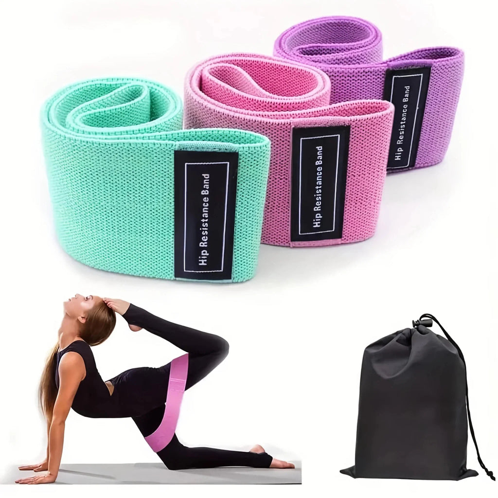 Fabric Resistance Hip & Booty Bands – Glute & Thigh Squat Circle Loops
